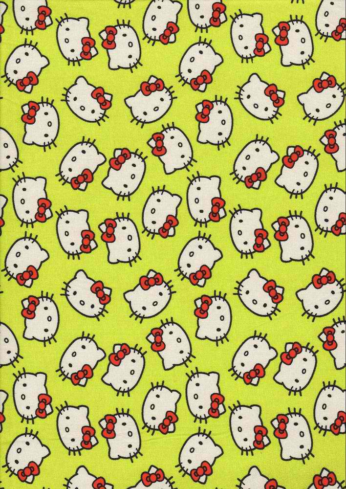 Gelber Hello Kitty Stoff